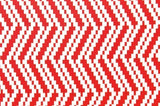 Chevron Diamonds Red & White