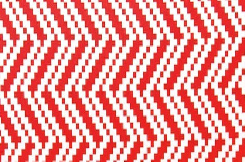 Chevron Diamonds Red & White