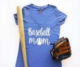 V-Neck - Baseball Mom