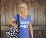 V-Neck - Baseball Mom