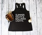 Tank Top - Baseball Summer Nights
