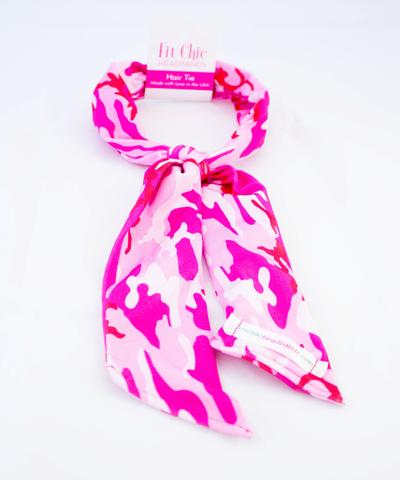 Pink Camo Hair Tie