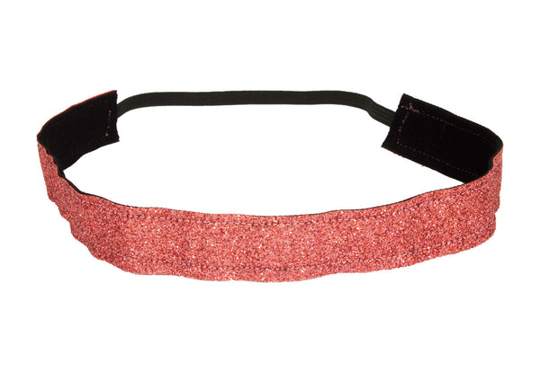 Coral Sparkle Ribbon Headband